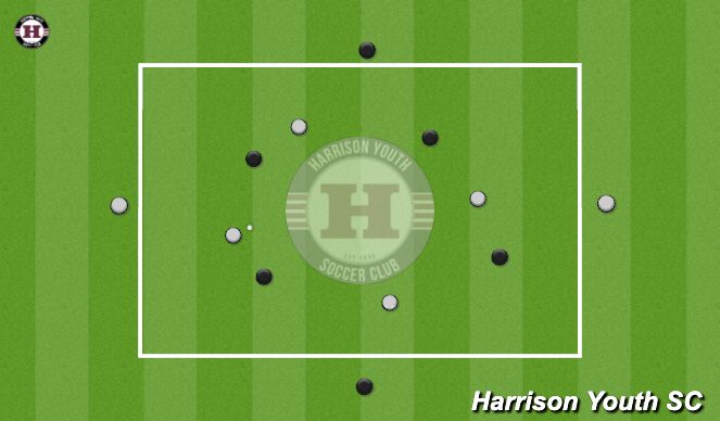 Football/Soccer Session Plan Drill (Colour): Italian Square Skill Practice