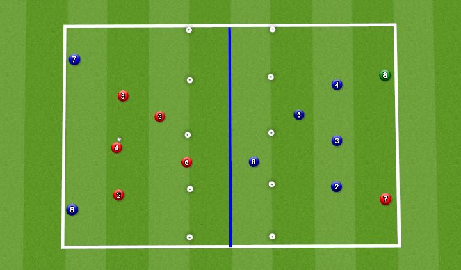 Football/Soccer Session Plan Drill (Colour): Defensive shape