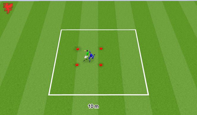 Football/Soccer Session Plan Drill (Colour): Shoulder to Shoulder