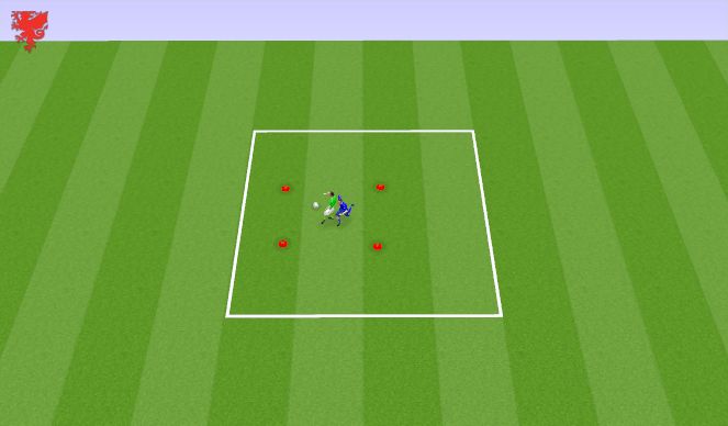 Football/Soccer Session Plan Drill (Colour): Shield the ball