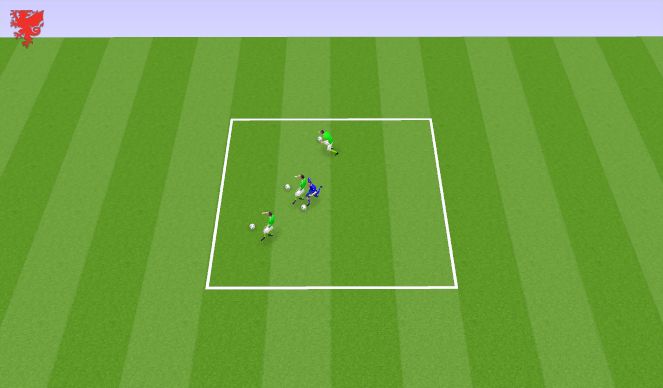 Football/Soccer Session Plan Drill (Colour): King of the Ring