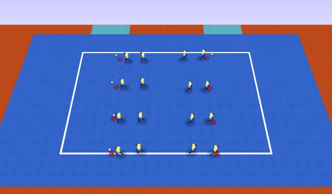 Futsal Session Plan Drill (Colour): Turn & Face