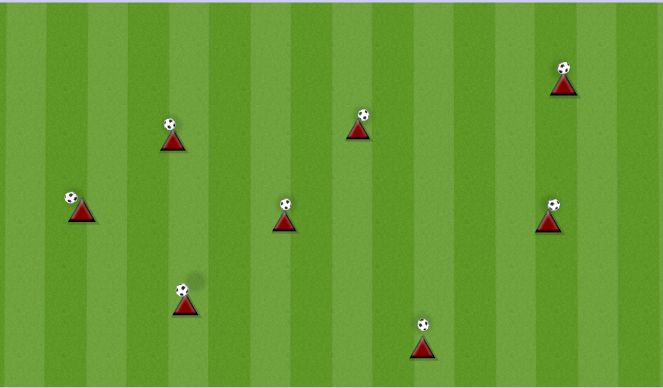 Football/Soccer Session Plan Drill (Colour): JUGGLING
