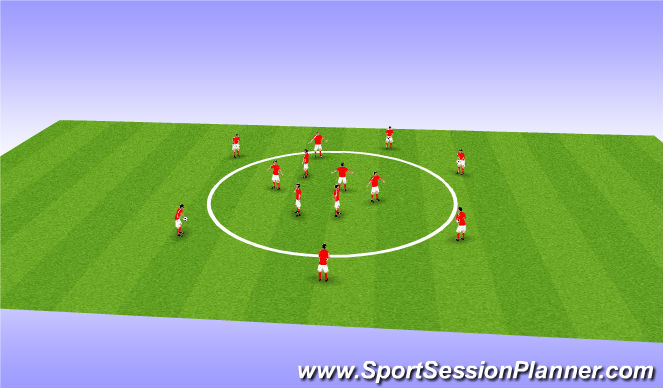 Football/Soccer Session Plan Drill (Colour): Warm Up
