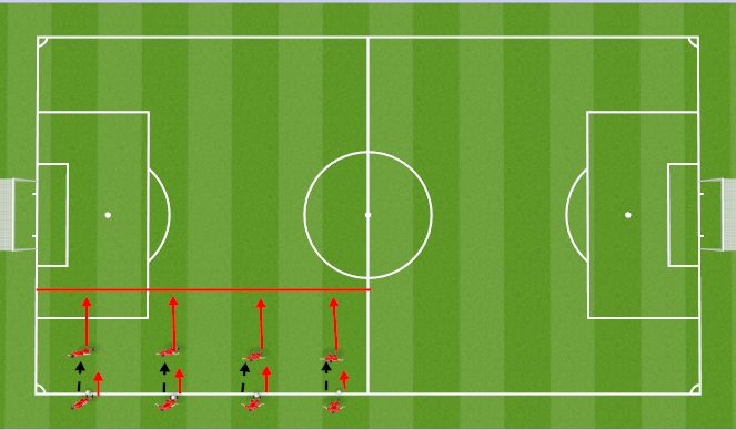 Football/Soccer Session Plan Drill (Colour): First Touch Warm Up