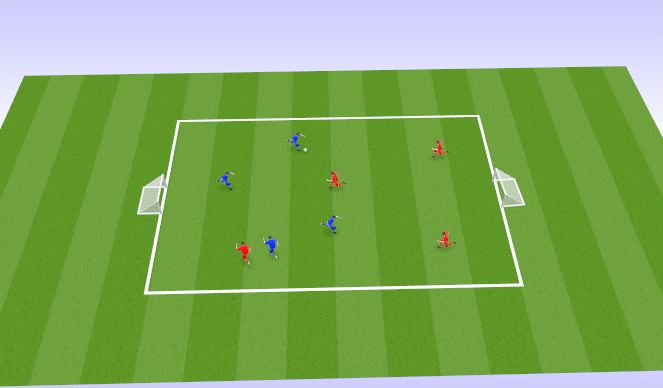 Football/Soccer Session Plan Drill (Colour): Global 3v3