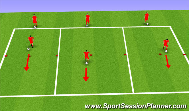 Football/Soccer Session Plan Drill (Colour): Technical Block