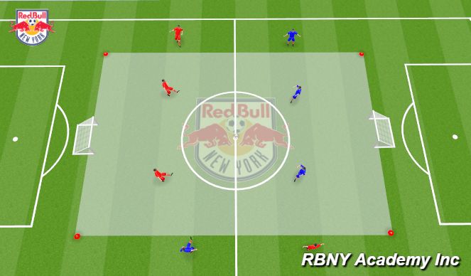 Football/Soccer Session Plan Drill (Colour): Conditioned match