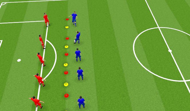 Football/Soccer Session Plan Drill (Colour): Group Defending anim