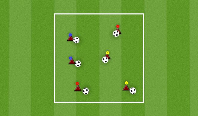 Football/Soccer Session Plan Drill (Colour): WITH BALL