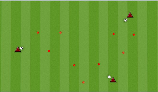Football/Soccer Session Plan Drill (Colour): TRIANGLE DRIBBLE