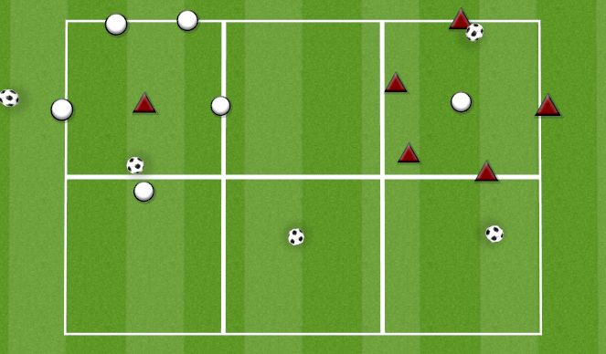 Football/Soccer Session Plan Drill (Colour): 5V1
