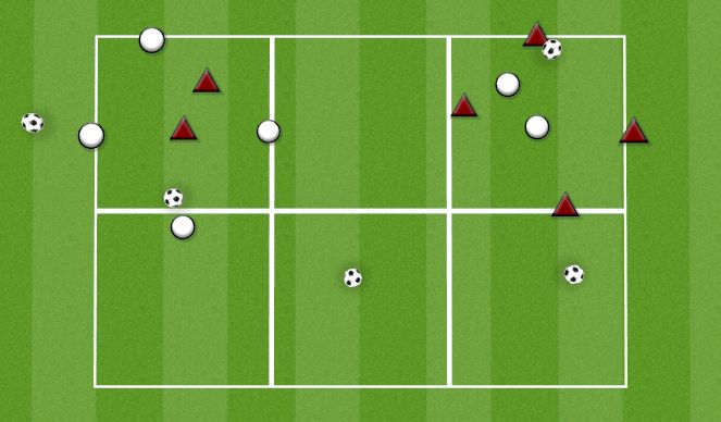 Football/Soccer Session Plan Drill (Colour): 4V2