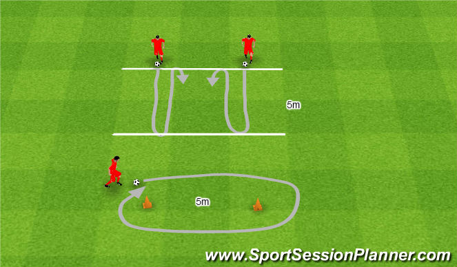 Football/Soccer Session Plan Drill (Colour): Linie równoległe.