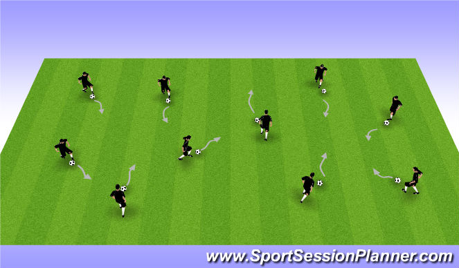 Football/Soccer Session Plan Drill (Colour): Warm-Up