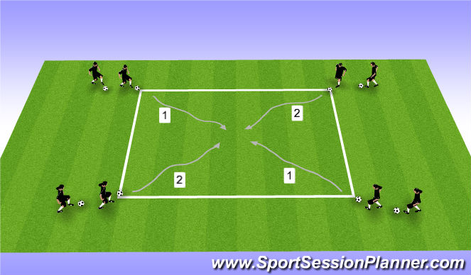 Football/Soccer Session Plan Drill (Colour): Technical 1