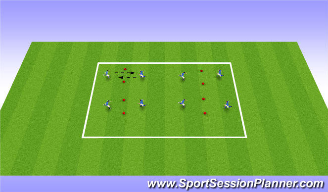 Football/Soccer Session Plan Drill (Colour): Calentamiento