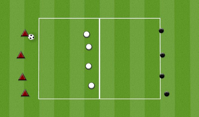 Football/Soccer Session Plan Drill (Colour): ZONAL SHIFTING