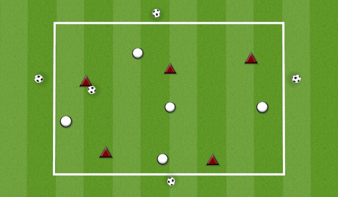Football/Soccer Session Plan Drill (Colour): POSSESSION TWO TEAM 