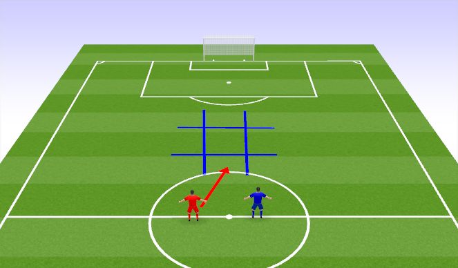 Football/Soccer Session Plan Drill (Colour): Cognitive X/O's
