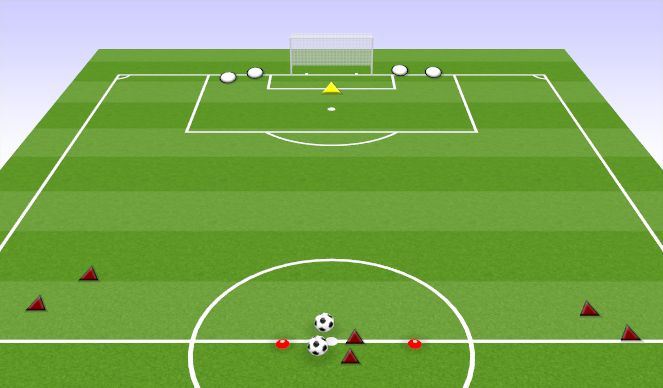 Football/Soccer Session Plan Drill (Colour): 3V2 OVERLAP