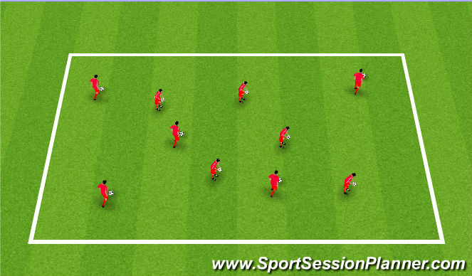 Football/Soccer Session Plan Drill (Colour): Ball Manipulation