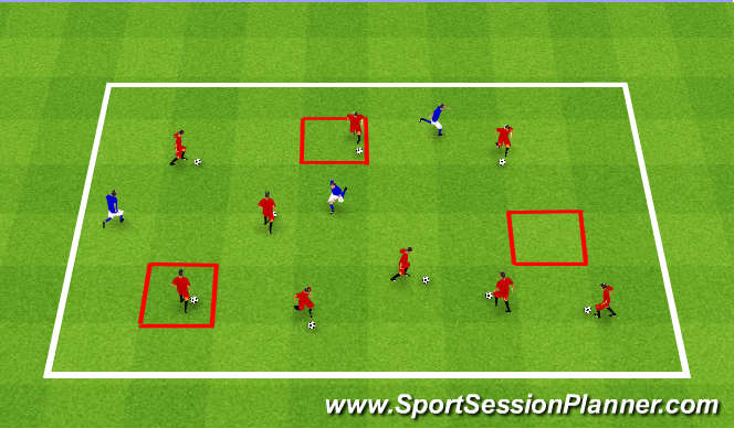 Football/Soccer Session Plan Drill (Colour): fun warm up