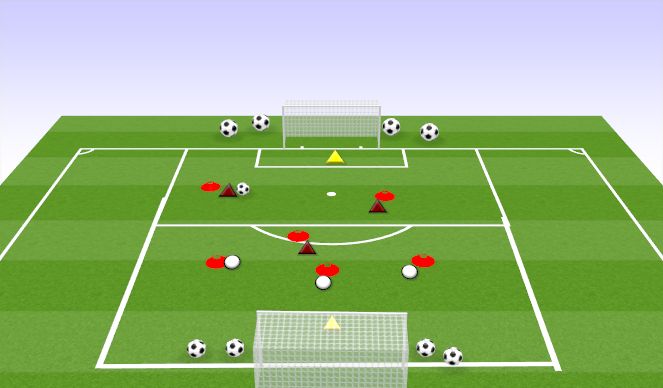 Football/Soccer Session Plan Drill (Colour): DROP THE CONE