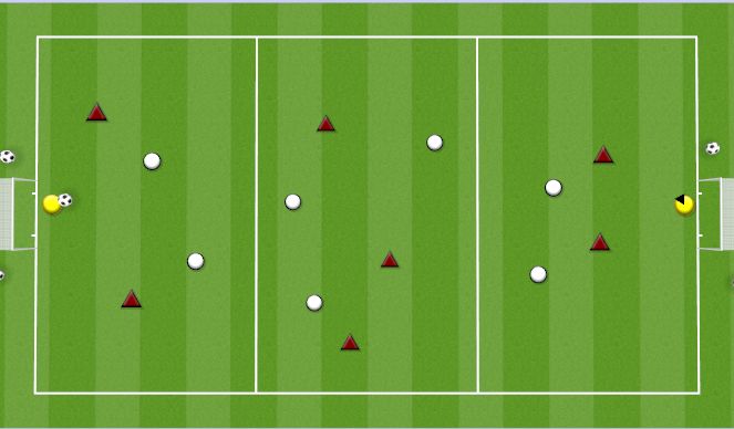 Football/Soccer Session Plan Drill (Colour): PLAYING THRU LINES