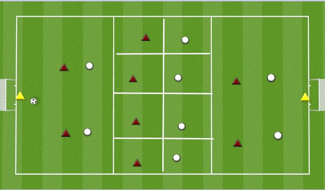 Football/Soccer Session Plan Drill (Colour): BREAKING THRU THE LINES AC MILAN
