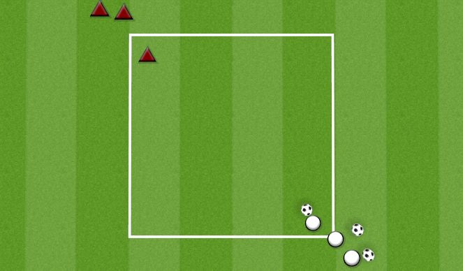 Football/Soccer Session Plan Drill (Colour): 1V1 TO ENDLINES
