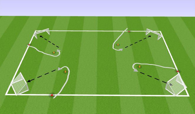 Football/Soccer Session Plan Drill (Colour): Station 2