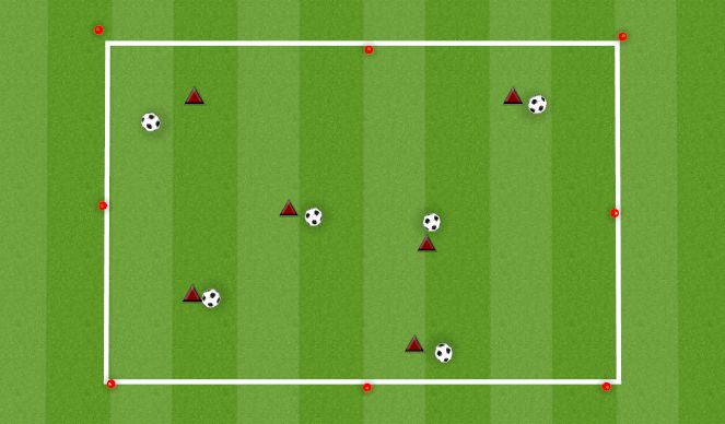 Football/Soccer Session Plan Drill (Colour): GRID DRIBBLE
