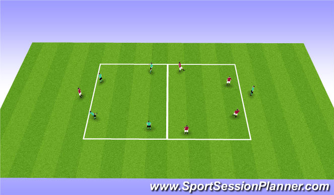 Football/Soccer Session Plan Drill (Colour): Warm up