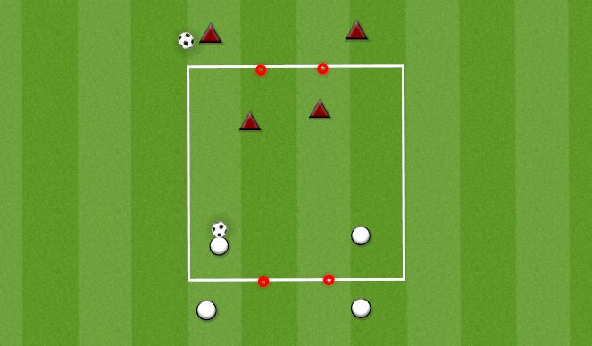 Football/Soccer Session Plan Drill (Colour): 2V2 DEFENDING