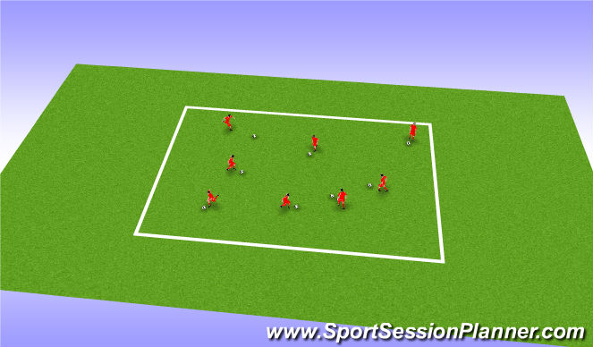 Football/Soccer Session Plan Drill (Colour): King of ring