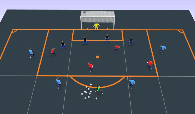 Football/Soccer Session Plan Drill (Colour): 2 min Box Game
