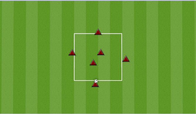 Football/Soccer Session Plan Drill (Colour): RONDO 4V2