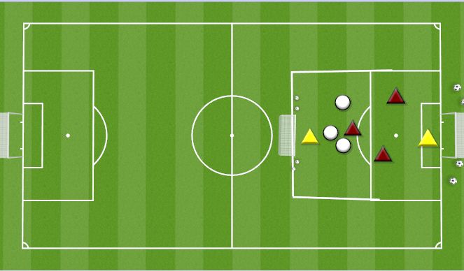 Football/Soccer Session Plan Drill (Colour): UP A GOAL DOWN A GOAL
