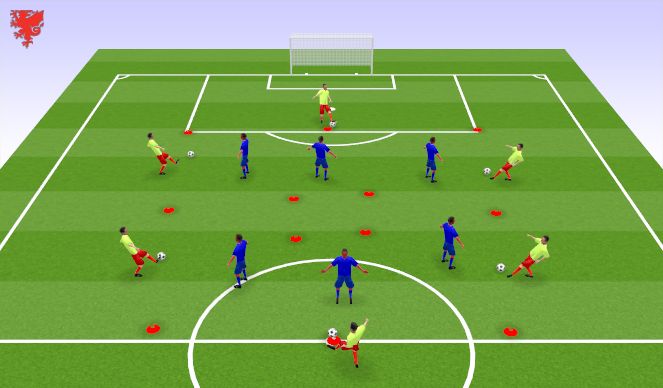 Football/Soccer Session Plan Drill (Colour): Screen 1