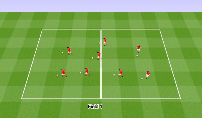 Football/Soccer Session Plan Drill (Colour): Ball Mastery