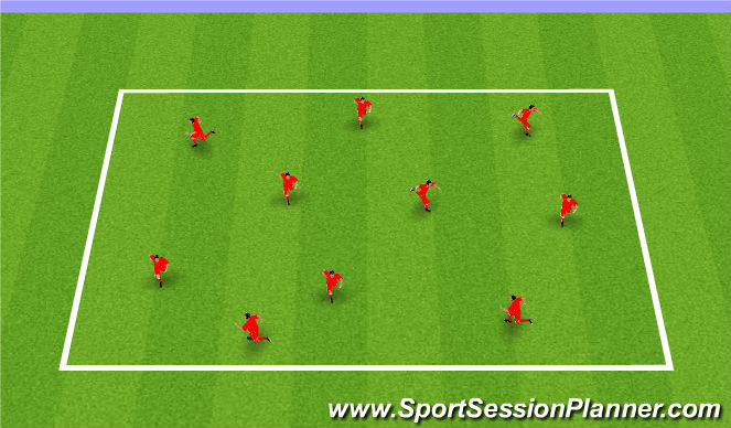 Football/Soccer Session Plan Drill (Colour): Warm-Up
