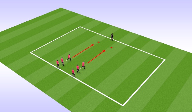 Football/Soccer Session Plan Drill (Colour): Dynamic warm up