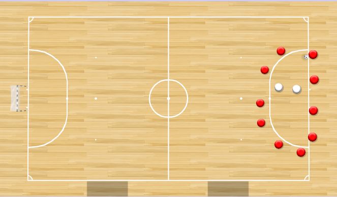 Futsal Session Plan Drill (Colour): Warm-up