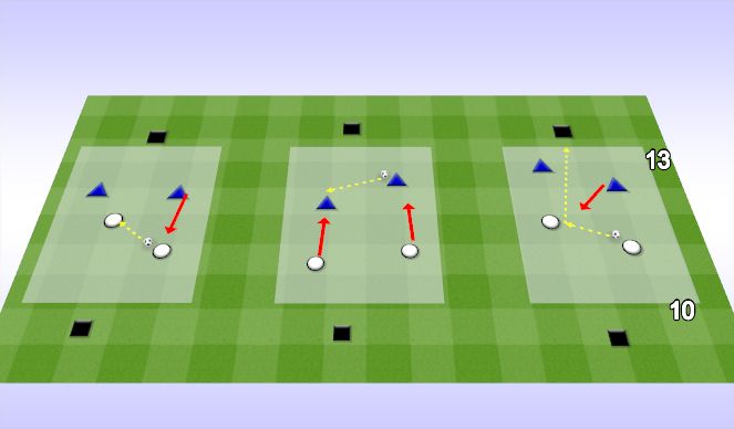 Football/Soccer Session Plan Drill (Colour): Warm up 2