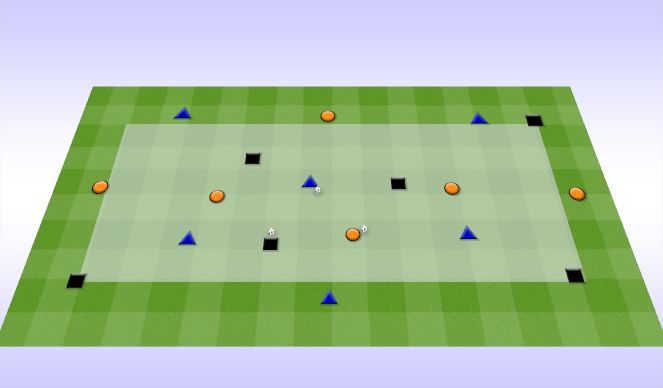 Football/Soccer Session Plan Drill (Colour): Warm up 1