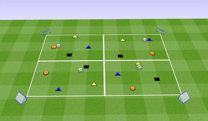 Football/Soccer Session Plan Drill (Colour): Warm up