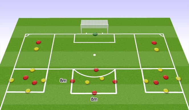 Football/Soccer Session Plan Drill (Colour): Crossing Boxes 3