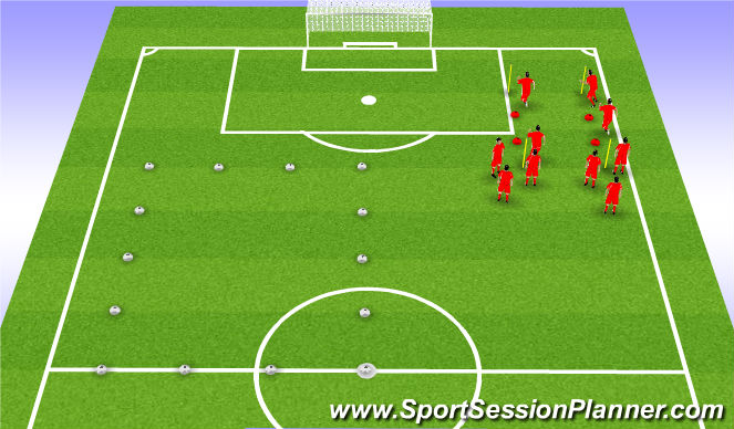Football/Soccer Session Plan Drill (Colour): Part 1) Linear