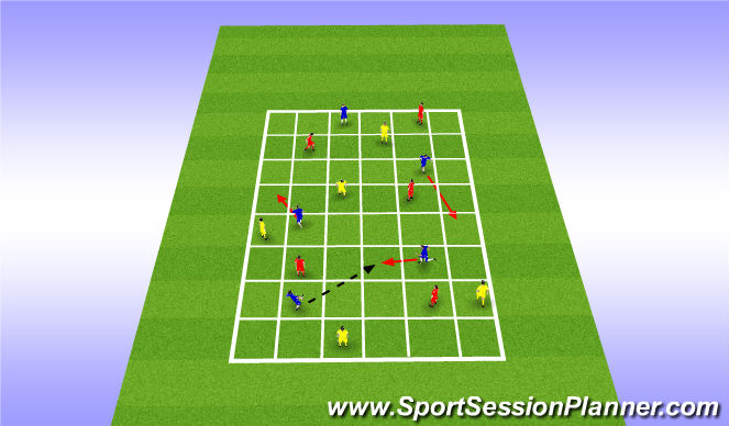 Football/Soccer Session Plan Drill (Colour): Skill Practice - Start